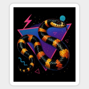 Retro Neon Kingsnake Sticker